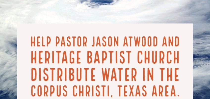 Help Pastor Jason Atwood distribute water