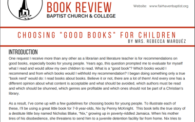 Fairhaven Book Review – CHOOSING “GOOD BOOKS” FOR CHILDREN